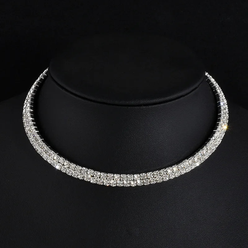 Elegant Rhinestone Choker Necklaces