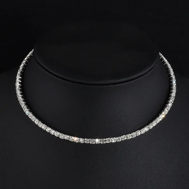 Elegant Rhinestone Choker Necklaces