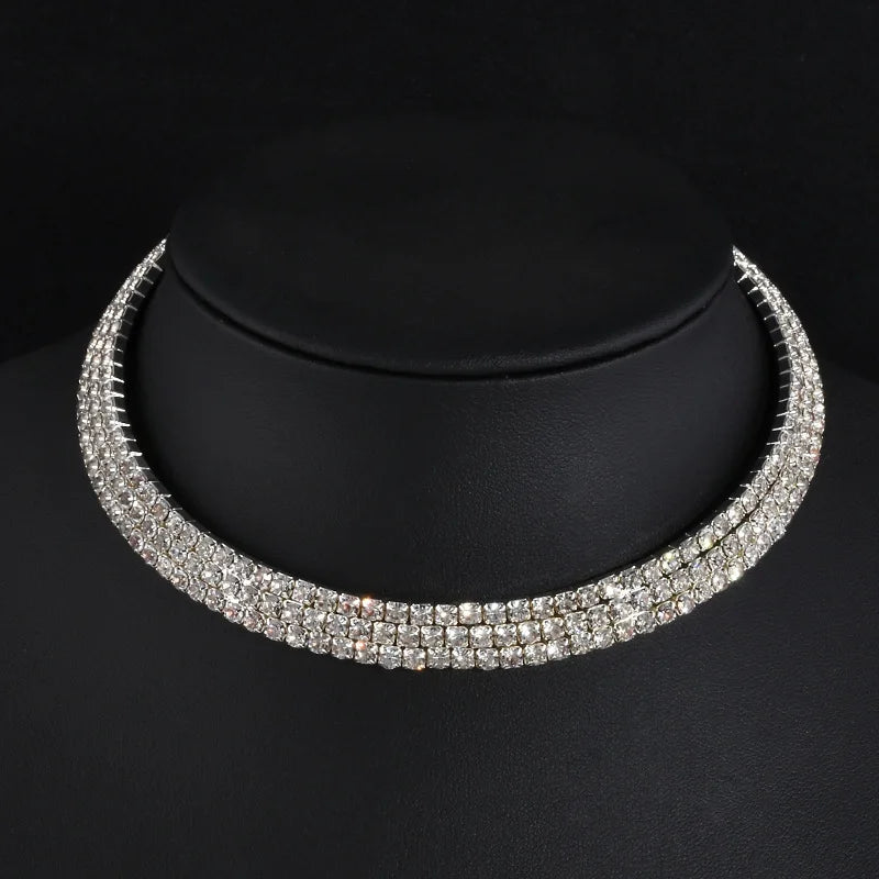 Elegant Rhinestone Choker Necklaces