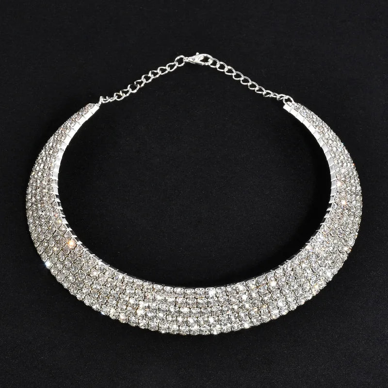 Elegant Rhinestone Choker Necklaces