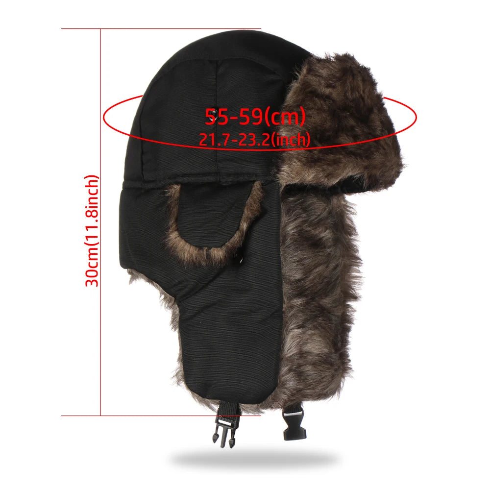 Brave the cold in style with our Trapper Bomber Hat, ideal for men and women alike