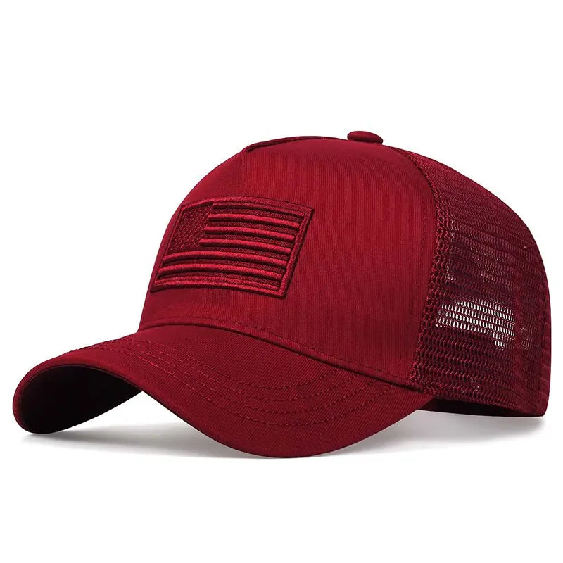 Show off your patriotic spirit with this Baseball Net Caps