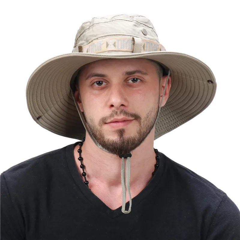 Explore the outdoors in style with our Summer Men's Bucket Hat, your ultimate companion for sun protection