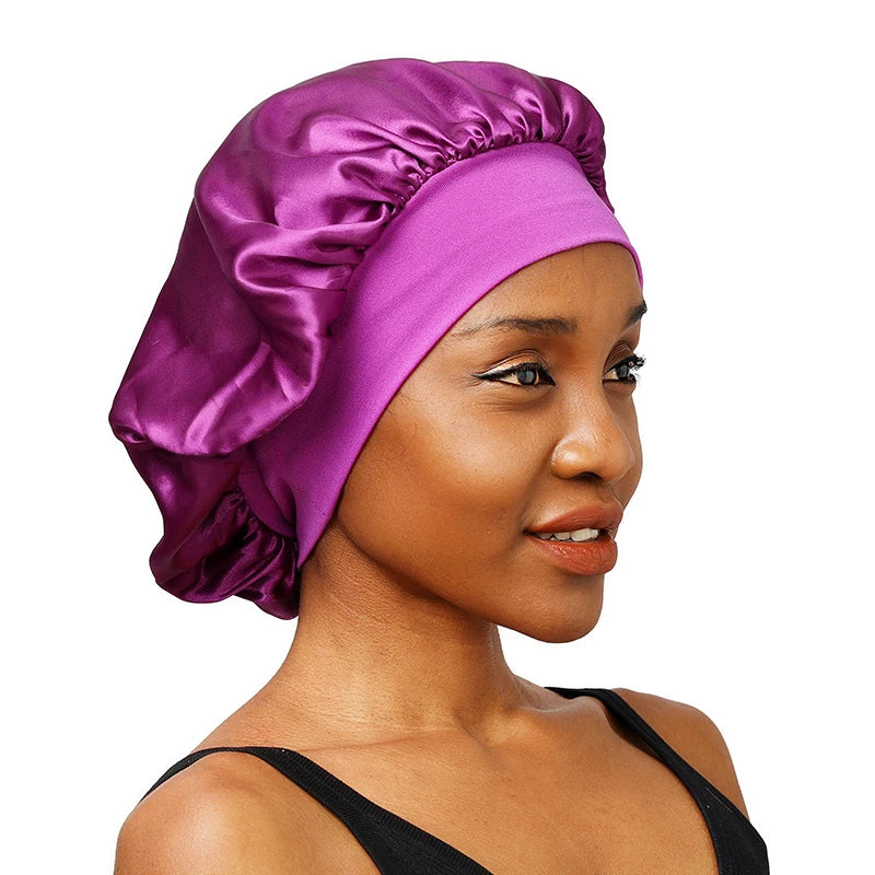 Experience the luxury of our New Women's Satin Sleeping Hat