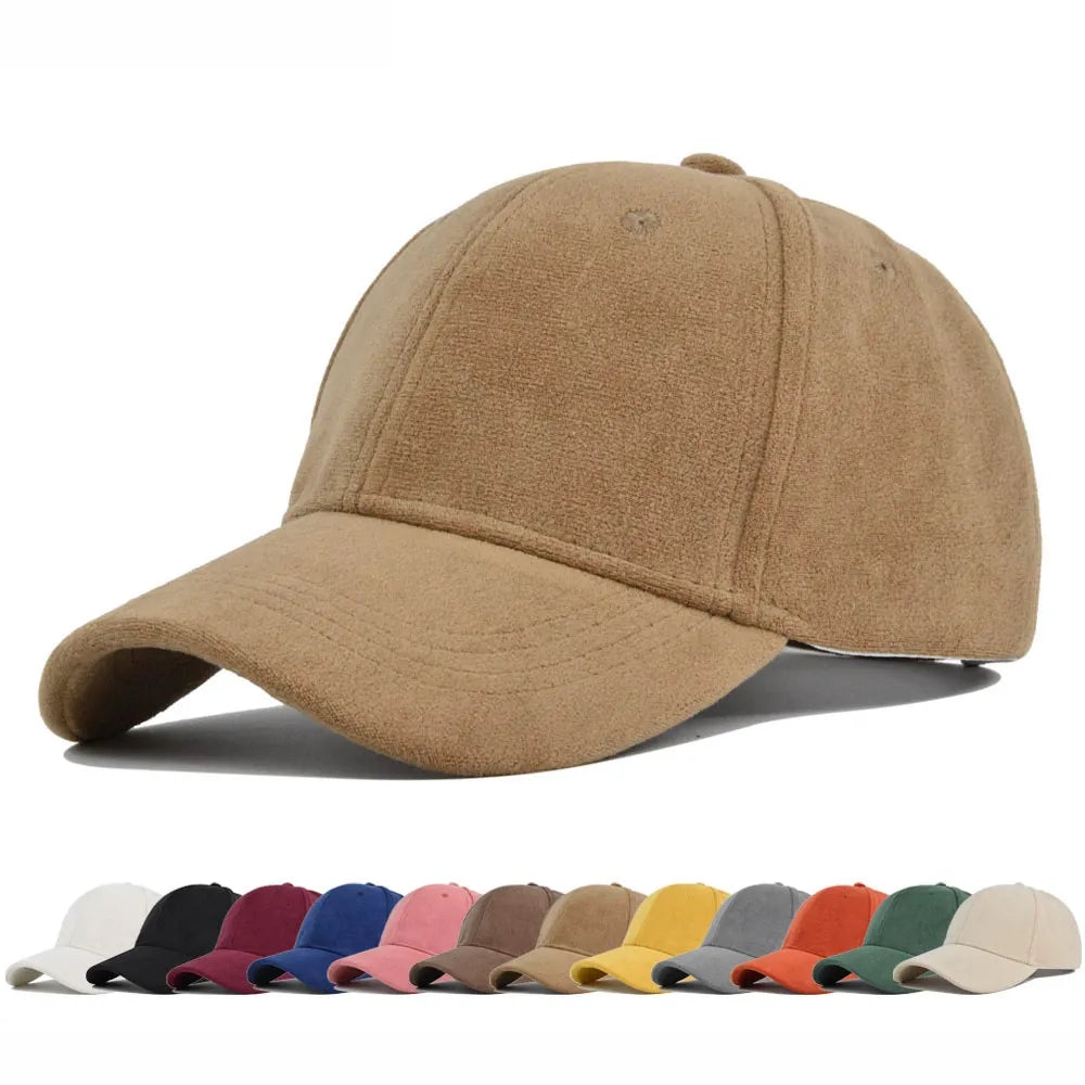 Elevate your style this season with our Fashion Suede Baseball Caps