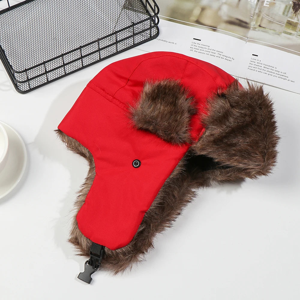 Brave the cold in style with our Trapper Bomber Hat, ideal for men and women alike