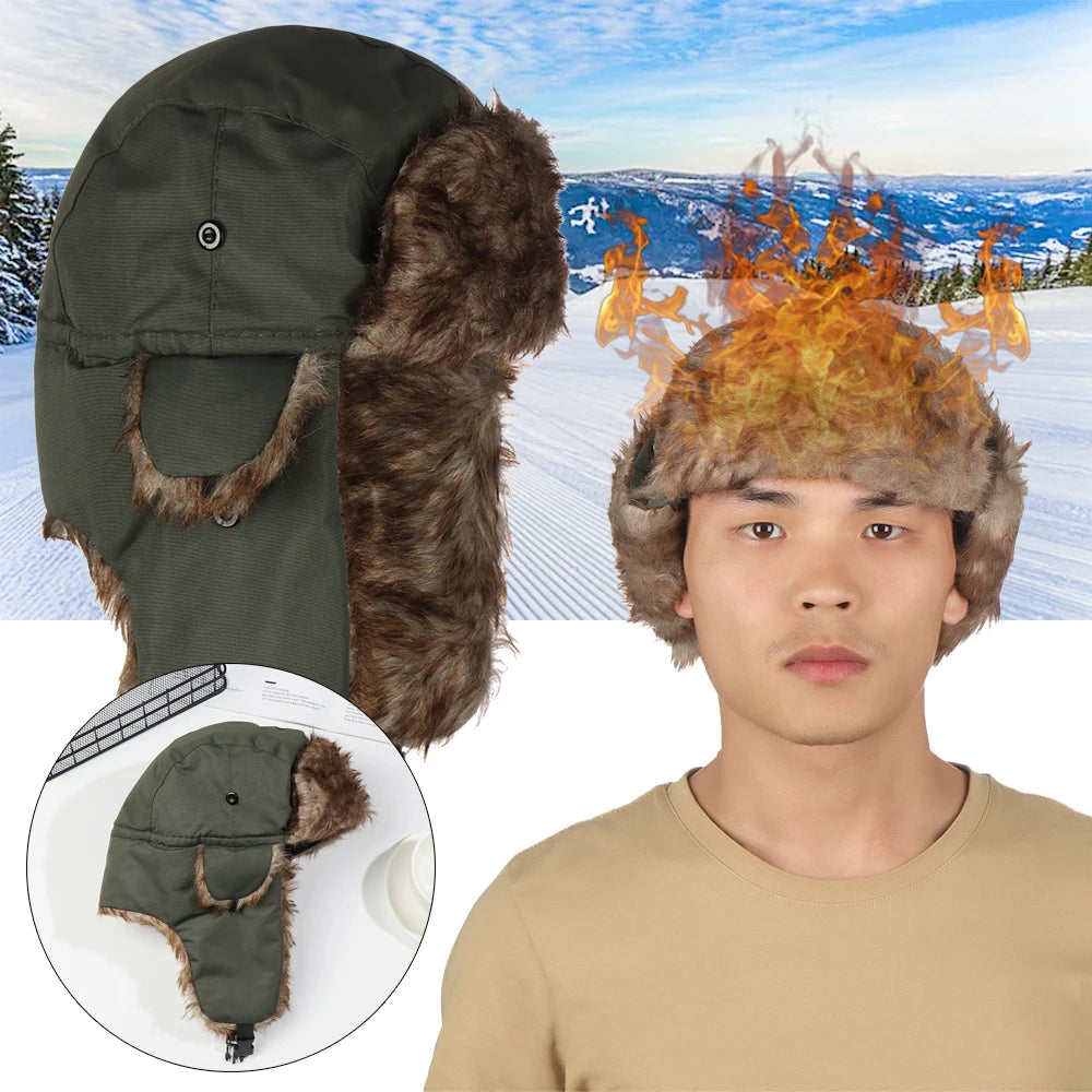 Brave the cold in style with our Trapper Bomber Hat, ideal for men and women alike