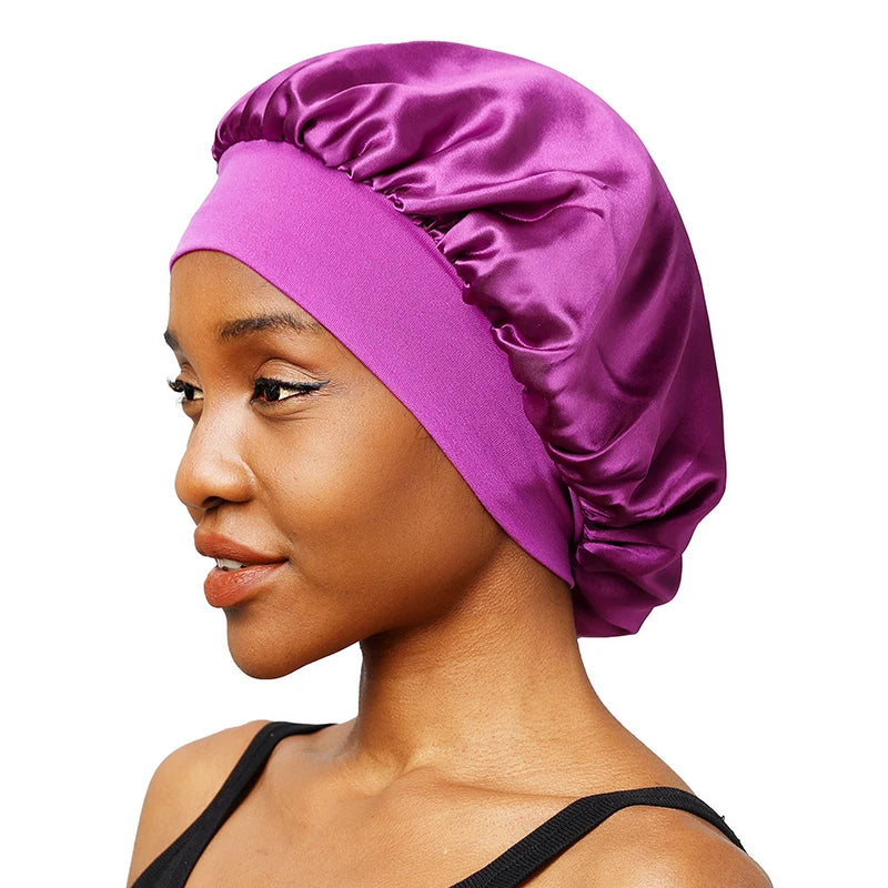 Experience the luxury of our New Women's Satin Sleeping Hat